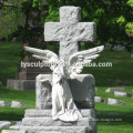 Popular antique cemetery grief marble angel statue life size stone angel sculpture